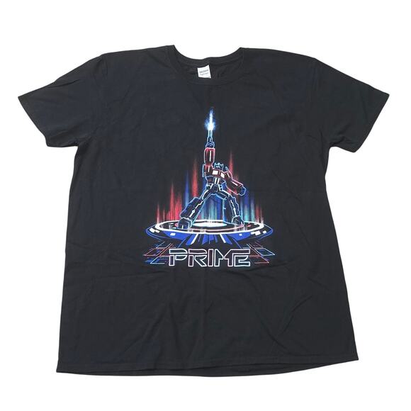 Red White & Blue Optimus Prime Transformers Short Sleeve T-Shirt Graphic Tee - Picture 1 of 8